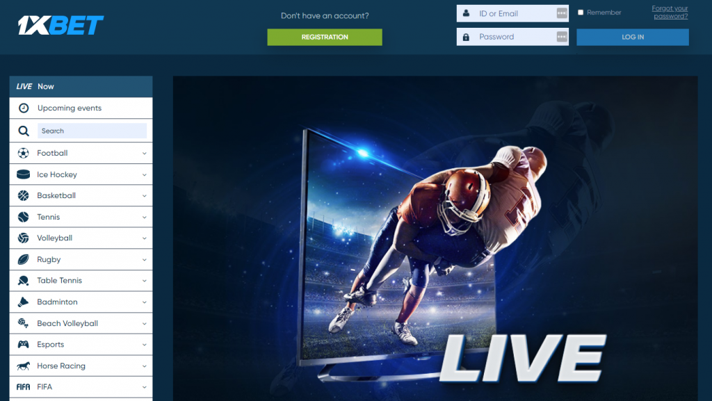 1xbet live football